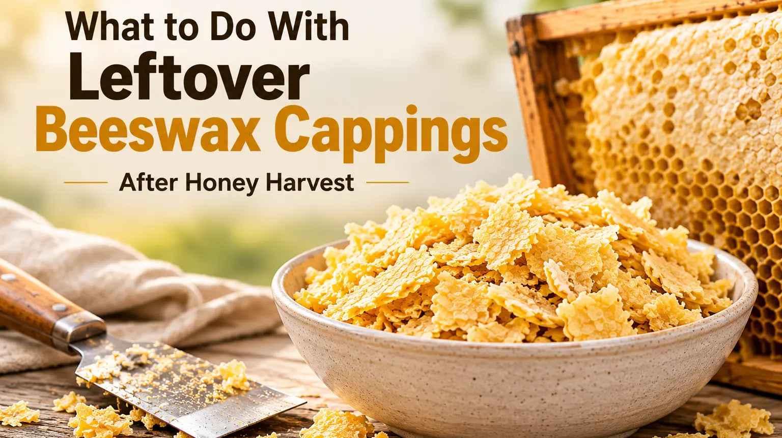 What to Do With Leftover Beeswax Cappings After Honey Harvest