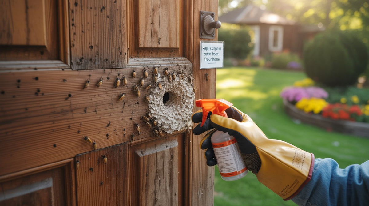 Leryveo Piège à Abeilles Charpentières En Bois – Maisonnette Extérieure Élégante – Protection Naturelle Patio, Jardin, Terrasse