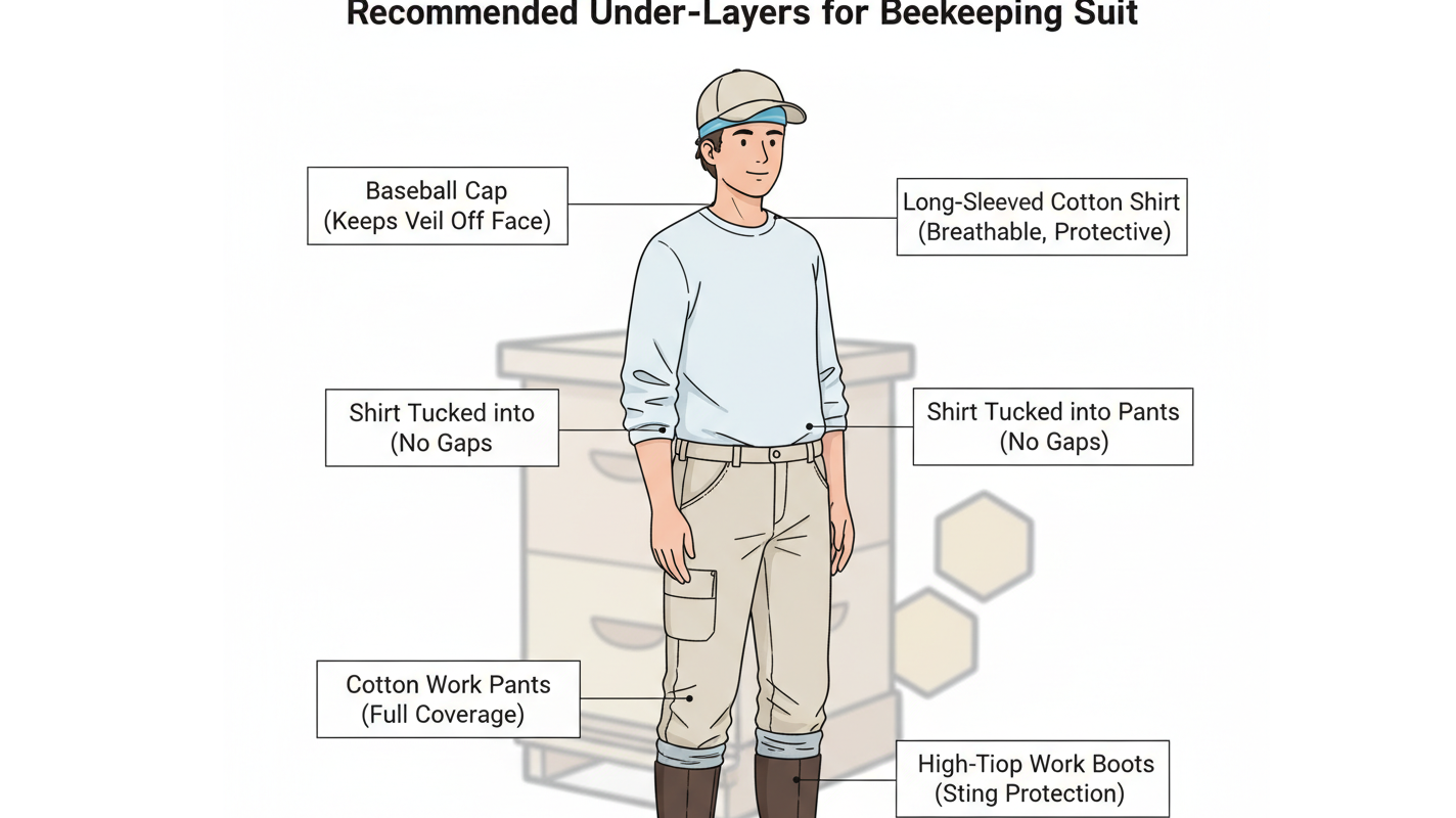 Wear Under a Beekeeping Suit