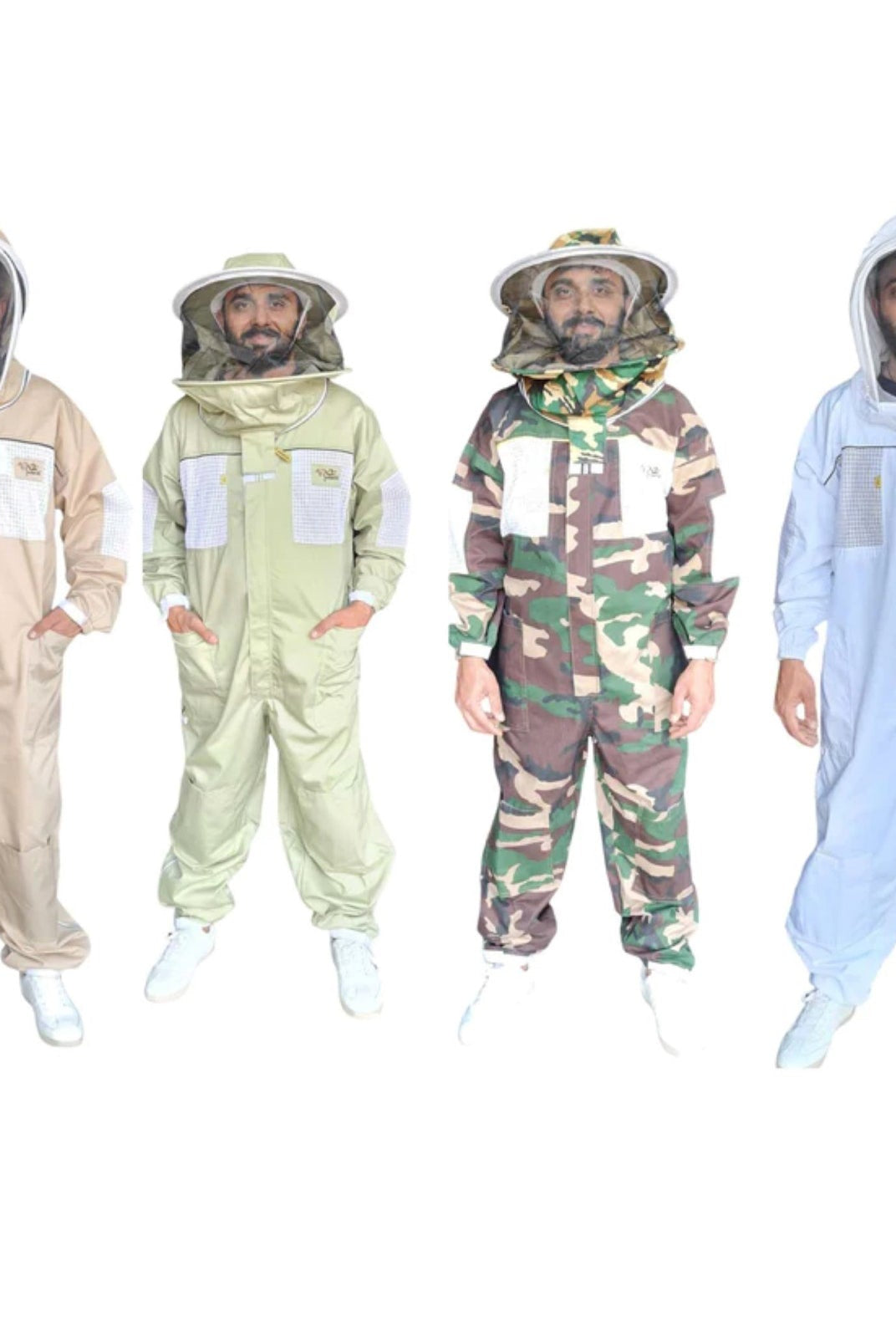 OZ ARMOUR colored ventilated beekeeping suit with round hat and fencing veil