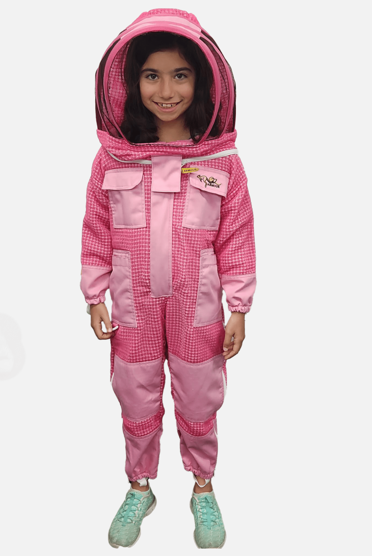 3 Layer Children's pink Beekeeping suit With Fencing Veil & Free Extra Gloves - Children's Suits