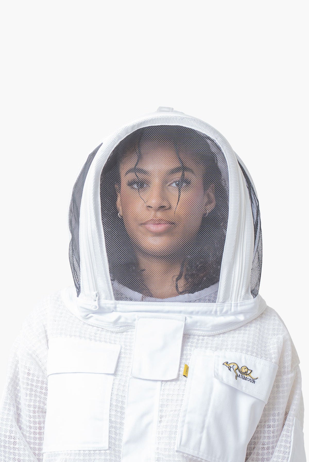 3 Layer Mesh Ventilated Beekeeping Jacket With Fencing Veil & Round Hat Veil - Premium Jackets