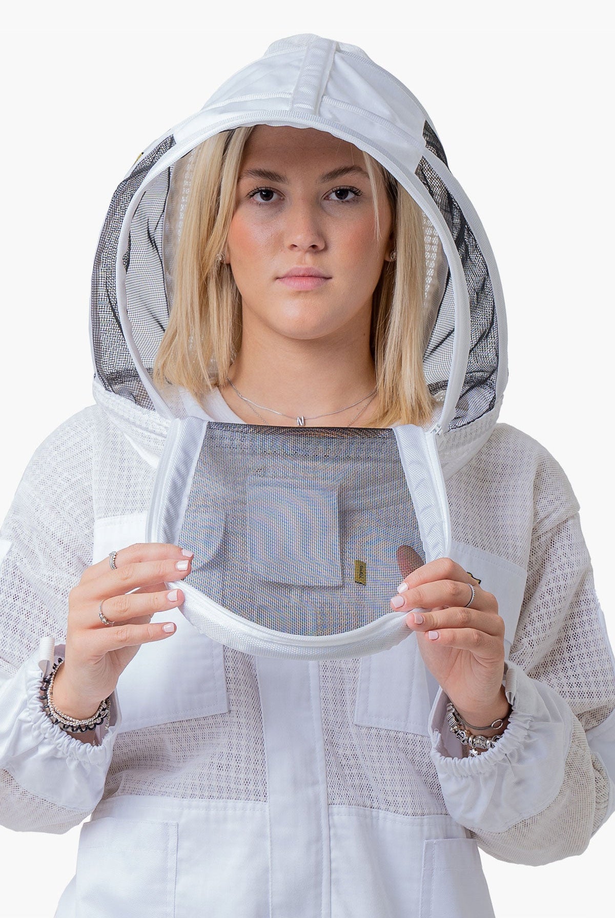 3 Layer Super Cool Mesh Beekeeping Suit With Fencing Veil & Round Brim Hat - Premium Adult Suits