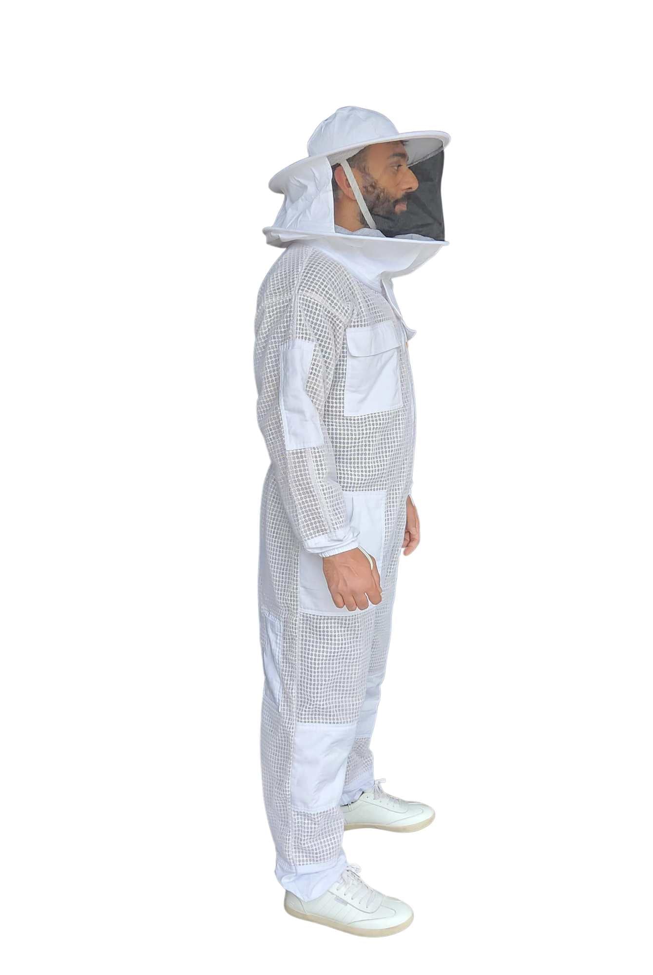Side view of OZ APIARIST 3-layer beekeeping suit