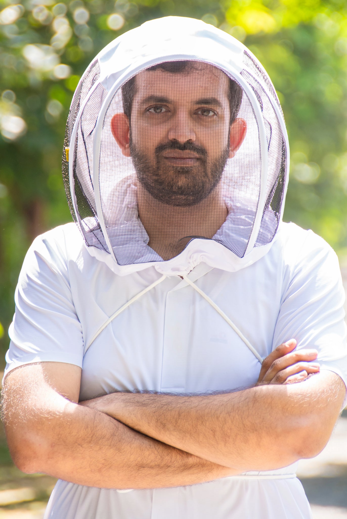 Pink Beekeeping Jacket & Trousers Pants Back Side