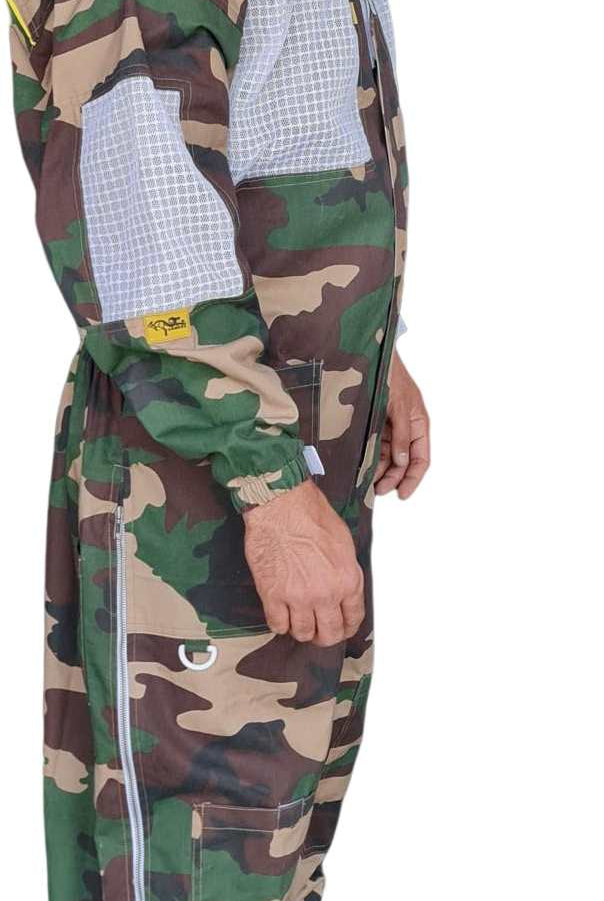 Camouflage OZ ARMOUR ventilated beekeeping suit side view
