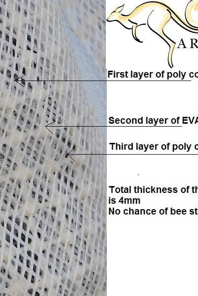 OZ ARMOUR 3 Layer Mesh Ventilated Beekeeping Jacket With Fencing Veil,Beekeeping,beekeeping gear,oz armour