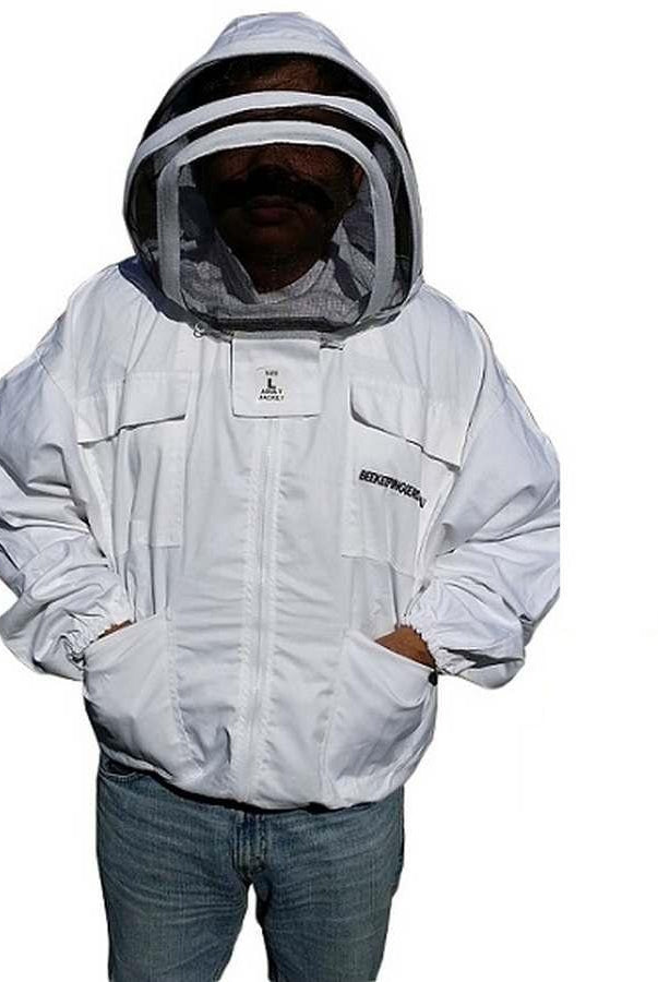 OZ APIARIST Heavy Duty Poly Cotton Beekeeping Jacket With Your Choice of Veil - Beekeeping Gear