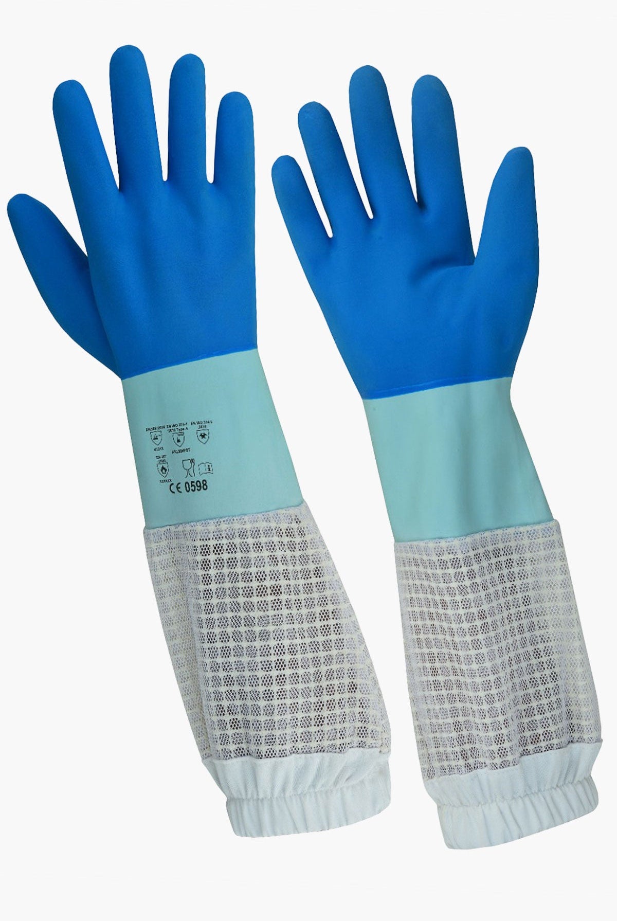 Beekeeping Rubber Gloves with three Layer Mesh Ventilation - Gloves