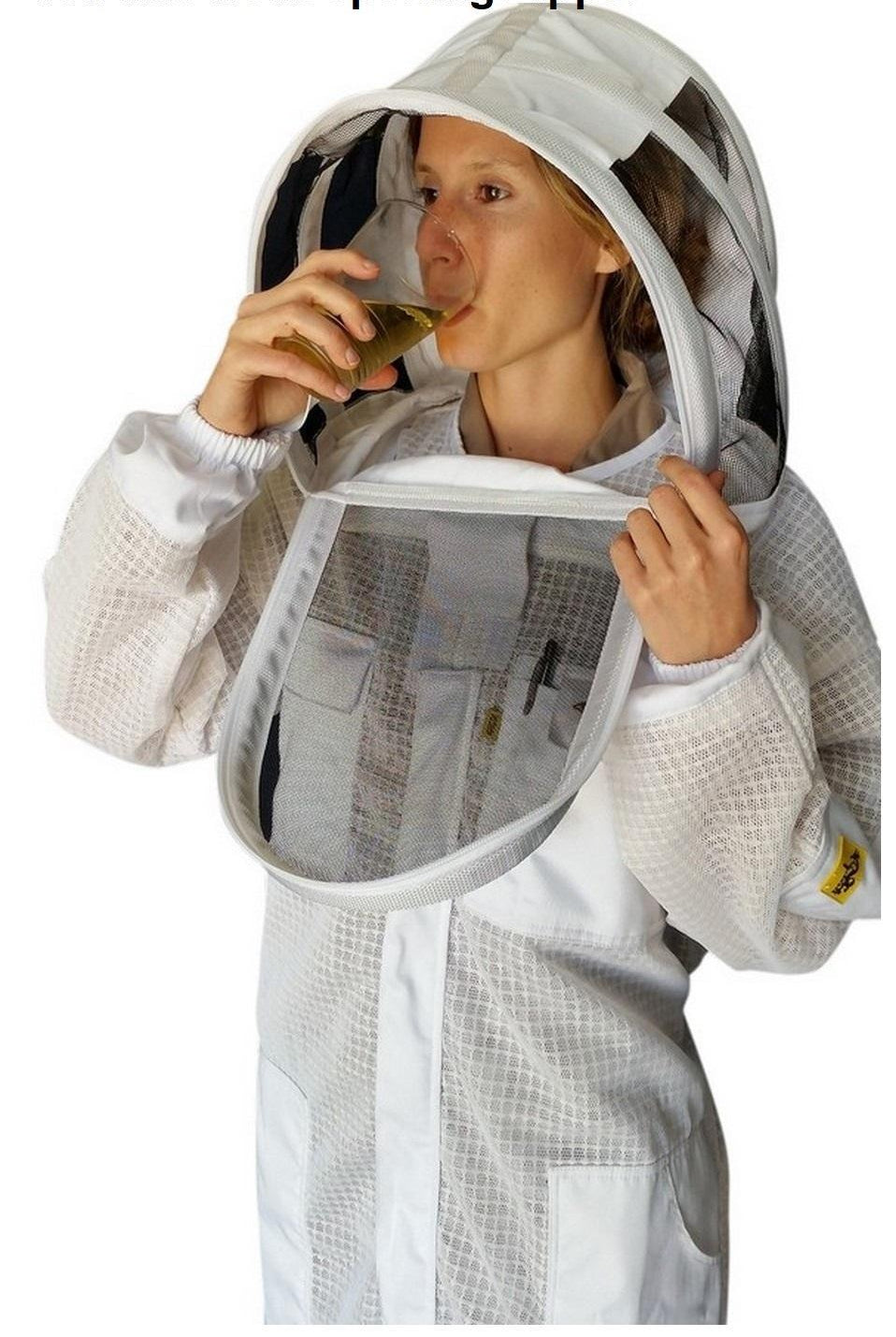 OZ ARMOUR Three Layer Mesh Beekeeping Suit - Veil Open