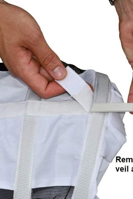 Beekeeping Suit Jacket & Trousers Pants with 2 Veils Fencing & Round Brim Hat Ventilated 3 Layer Mesh Costume -