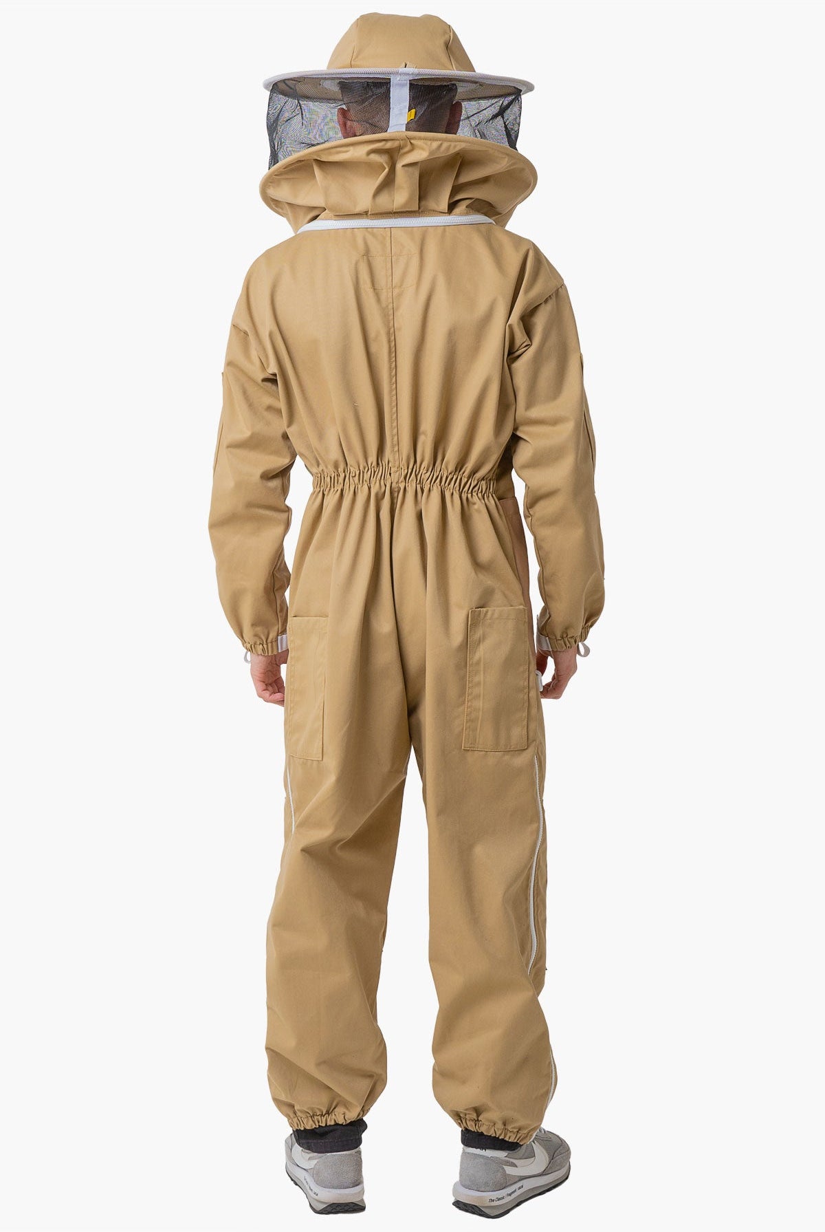 Khaki Poly Cotton Beekeeping Suit With Fencing Veil & Round Brim Hat - Premium Adult Suits
