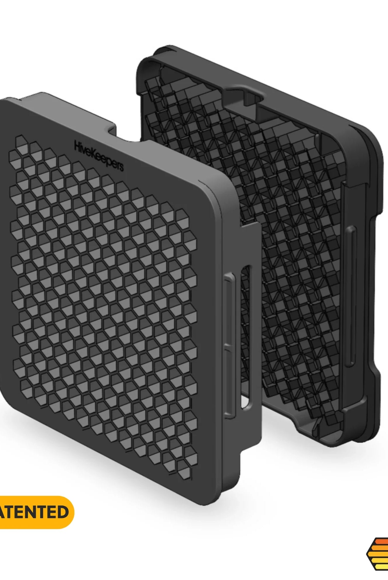 Patented replacement honeycomb cassettes for the Micro Honey Harvester, two units side by side
