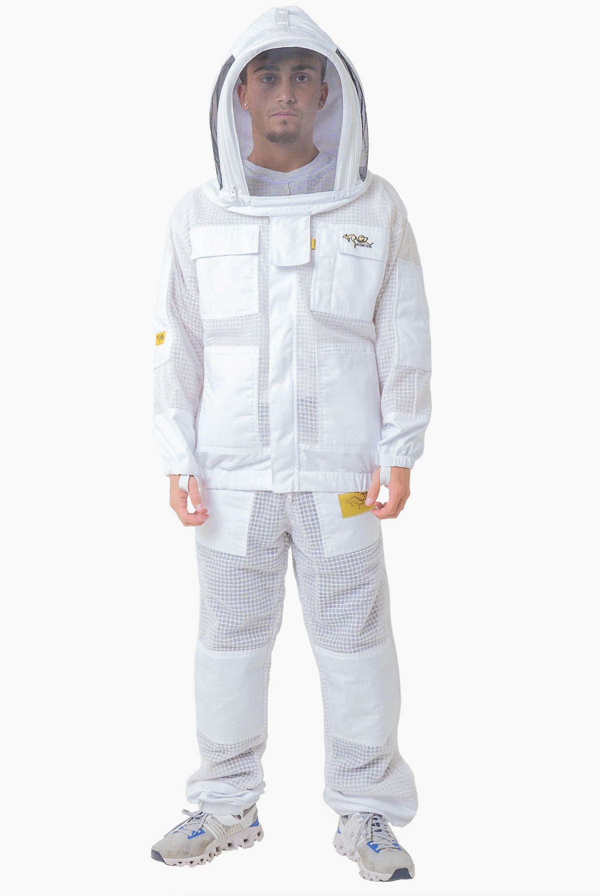 OZ ARMOUR 3 Layer Super Cool Mesh Ventilated Beekeeping Jacket With Fencing Veil - Premium Adult Suits and Jackets
