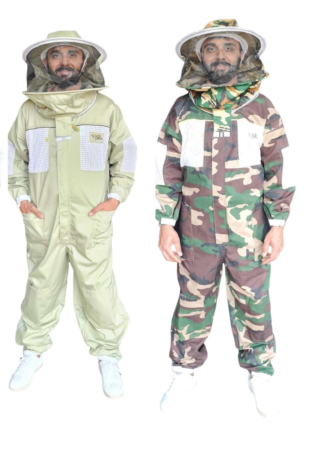 OZ ARMOUR Coloured Ventilated Beekeeping Suit With Two Veils Round Hat & Fencing - Premium Adult Suits and Jackets