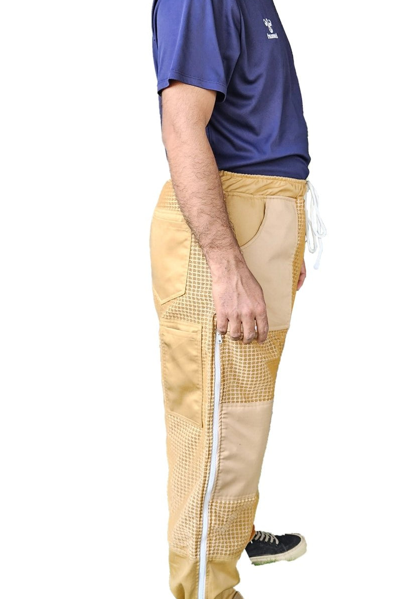OZ ARMOUR Khaki 3 Layer Mesh Ventilated Beekeeping Trousers For Big & Short or Big & Tall - Premium Adult Suits and Jackets