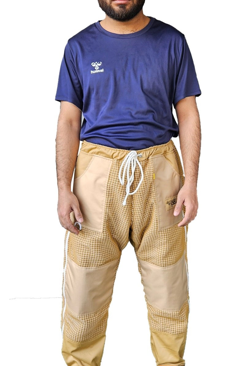 OZ ARMOUR Khaki 3 Layer Mesh Ventilated Beekeeping Trousers For Big & Short or Big & Tall - Premium Adult Suits and Jackets