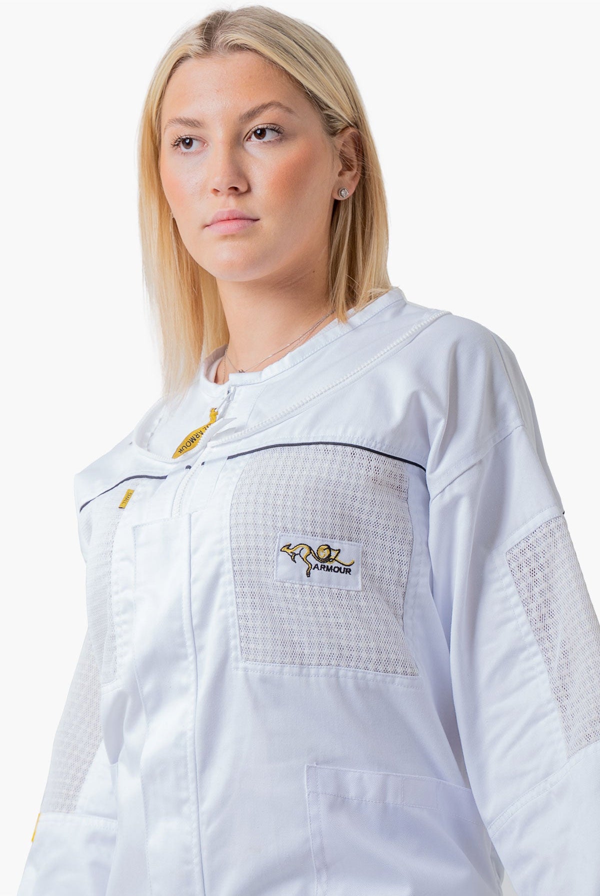 OZ ARMOUR POLY COTTON SEMI VENTILATED BEEKEEPING SUIT WITH FENCING VEIL - Premium Adult Suits and Jackets