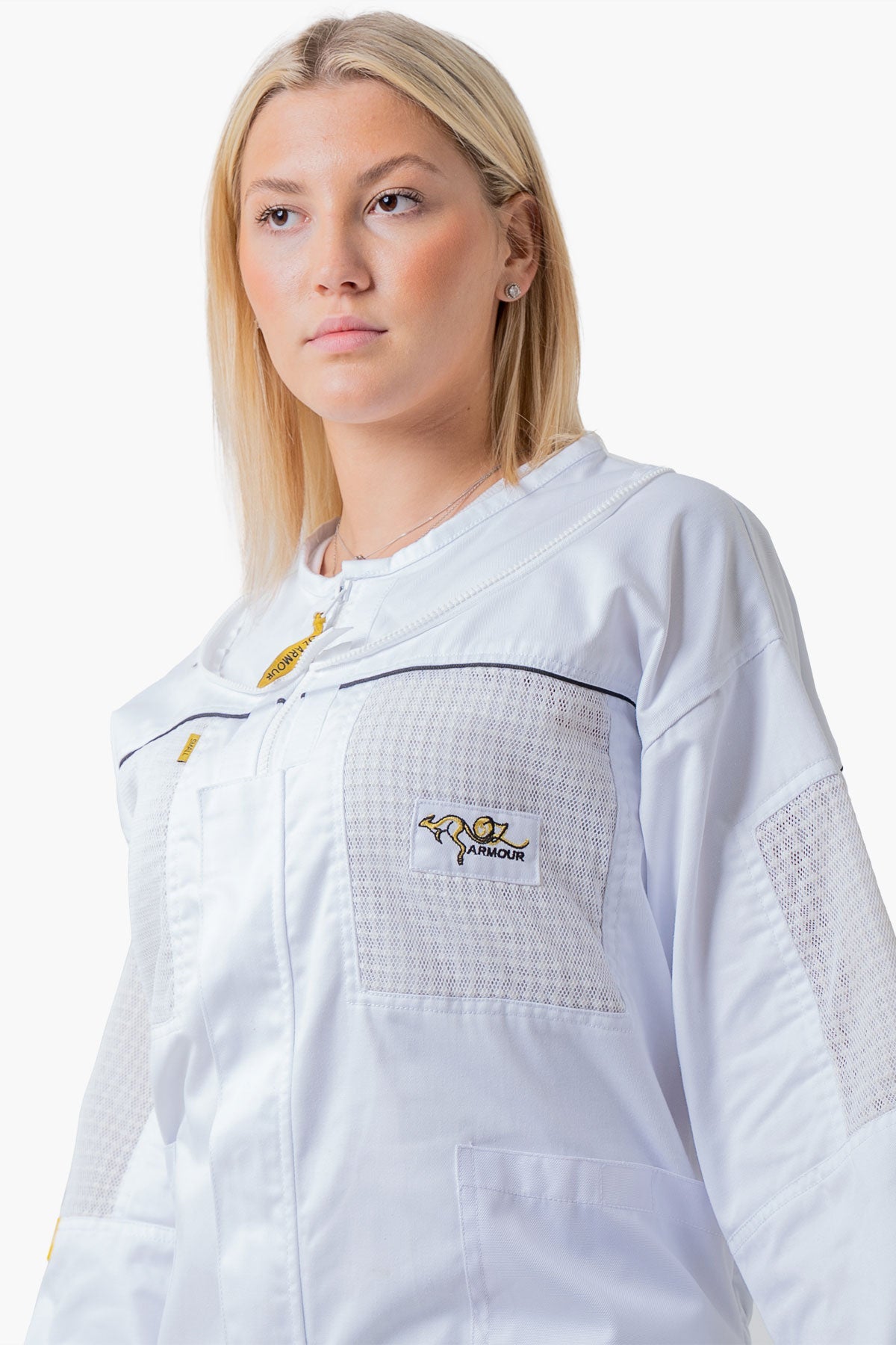 OZ ARMOUR POLY COTTON SEMI VENTILATED BEEKEEPING SUIT WITH FENCING VEIL - Premium Adult Suits and Jackets