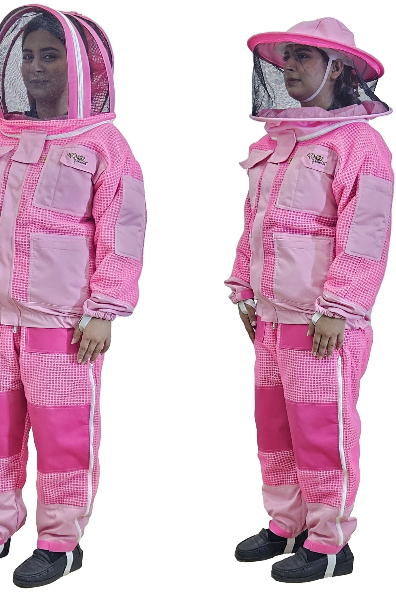 Pink Beekeeping Jacket & Trousers Pants Set 3 Layer Mesh - Premium Jackets