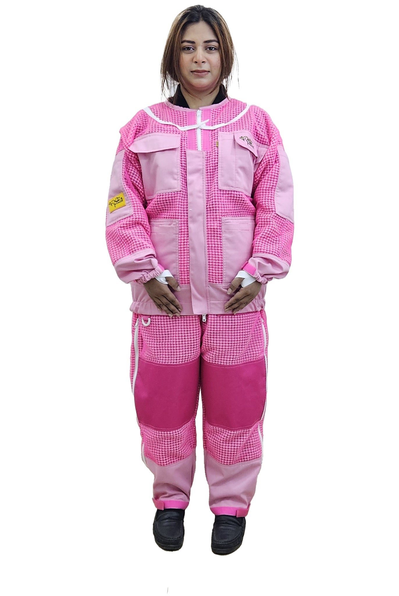 Pink Beekeeping Jacket & Trousers Pants Set 3 Layer Mesh - Premium Jackets