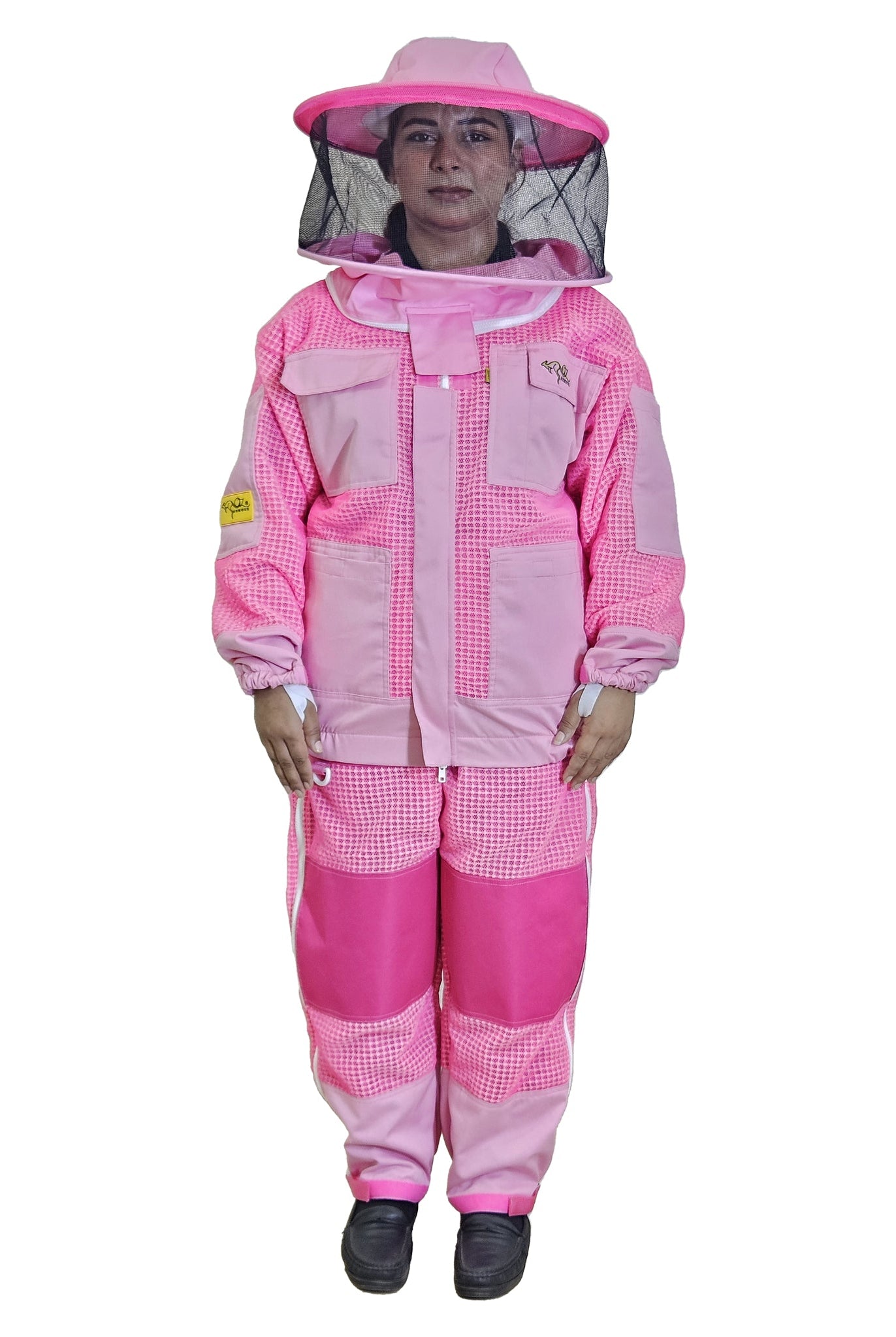 Pink Beekeeping Jacket & Trousers Pants Set 3 Layer Mesh - Premium Jackets