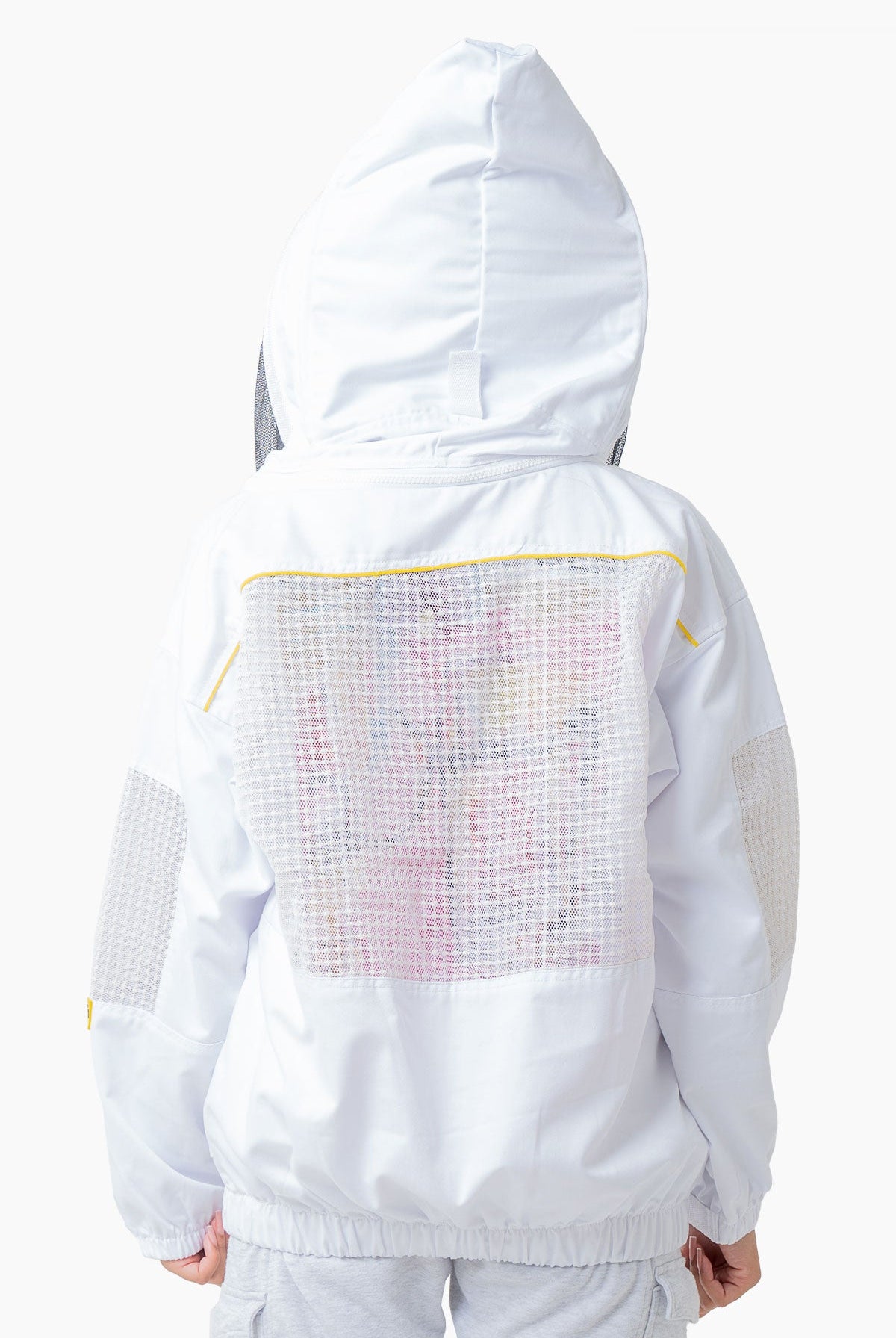 Poly Cotton Semi Ventilated Beekeeping Jacket With Fencing Veil & Round Hat Veil - Premium Jackets