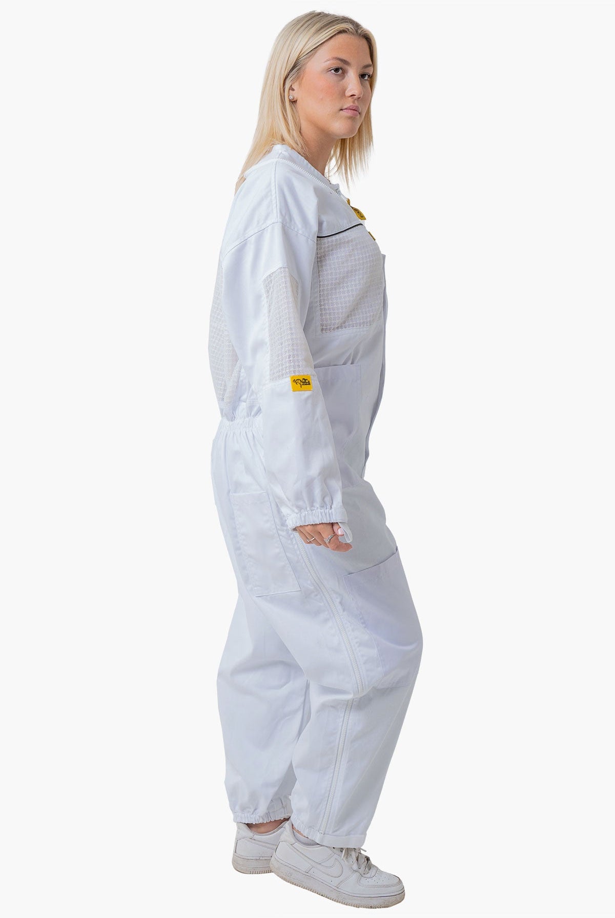 Poly Cotton Semi Ventilated Beekeeping Suit With Fencing Viel & Round Brim Hat - Premium Adult Suits