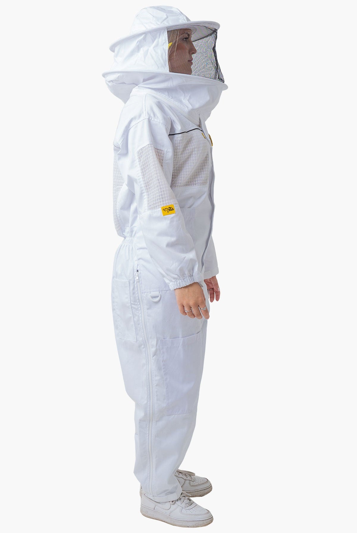 Poly Cotton Semi Ventilated Beekeeping Suit With Fencing Viel & Round Brim Hat - Premium Adult Suits