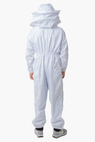Pre Shrunk Poly Cotton Beekeeping Suit With Fencing Veil & Round Hat Veil - Premium Adult Suits
