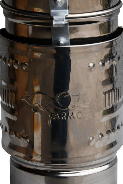 Premium OZ ARMOUR S304 Stainless Steel Smoker - Close Up