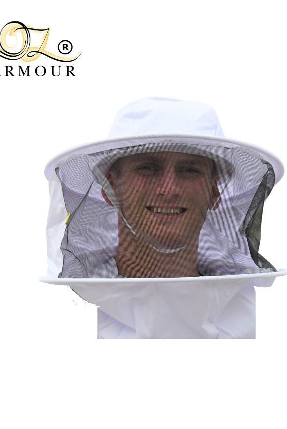 SALE OZ ARMOUR Poly Cotton Beekeeping Jacket With Fencing Veil - Premium Adult Suits and Jackets