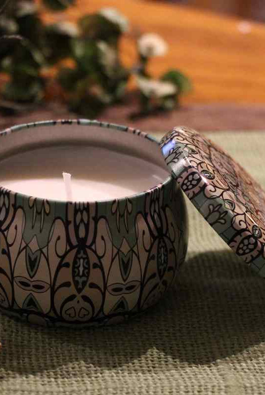 Lavender Scented Candle Pot