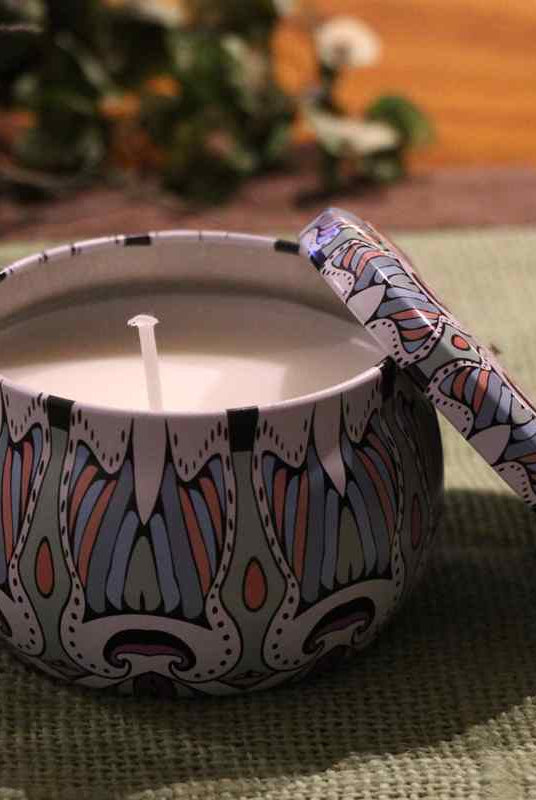 Lavender Scented Candle Pot