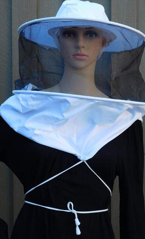 Round Hat Beekeeping Veil With Strings - Veil