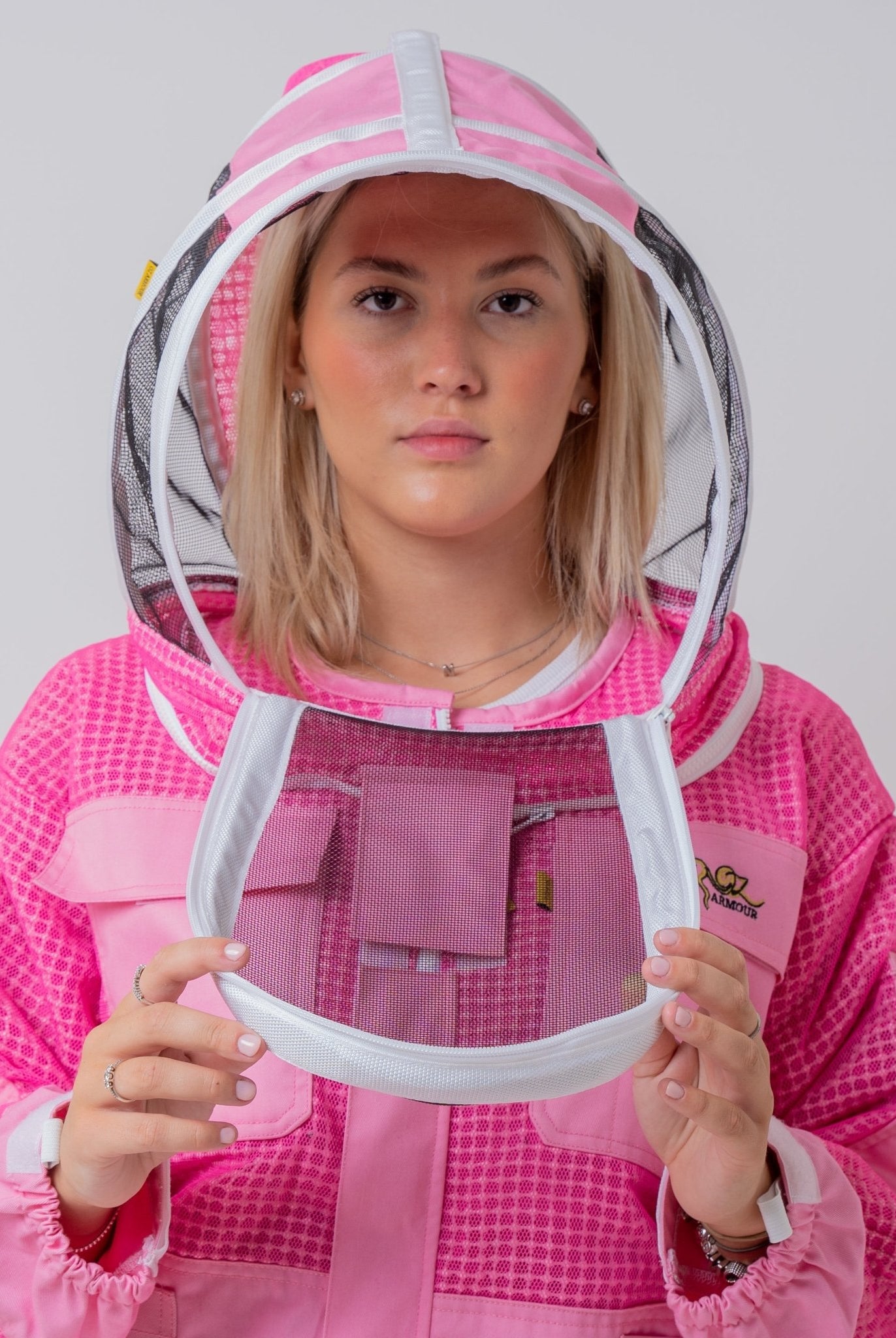 Triple Mesh Pink Protective Veil - Pink Veil