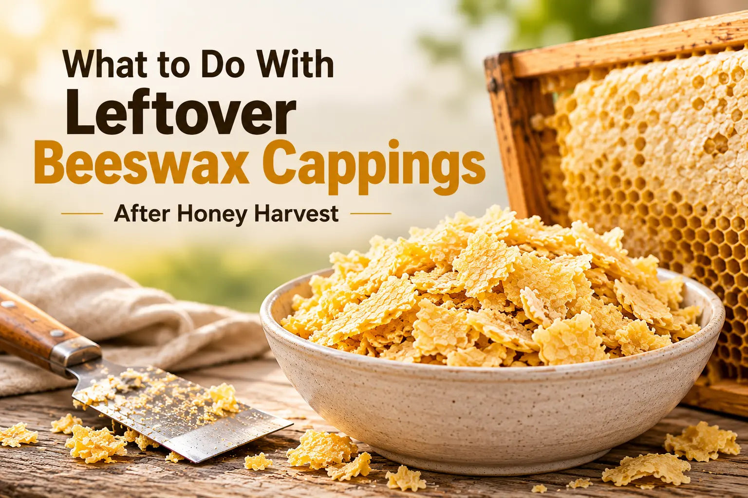What to Do With Leftover Beeswax Cappings After Honey Harvest