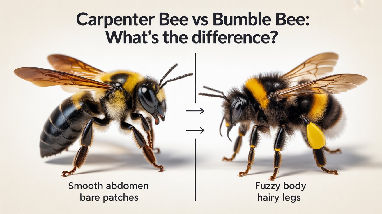 Carpenter Bee vs Bumble Bee