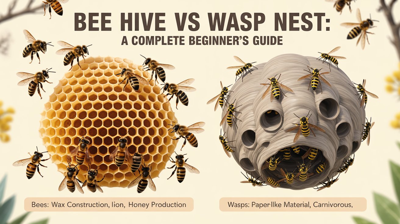 Bee Hive vs Wasp Nest