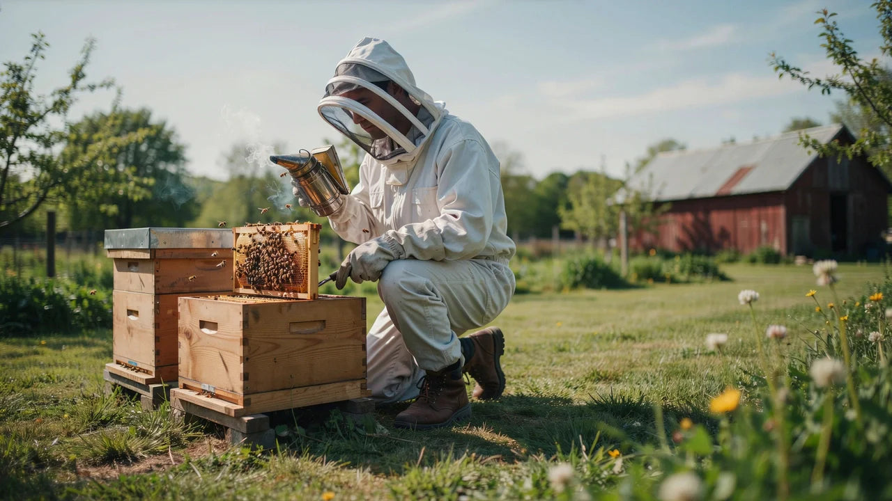 Beekeeper with Smoker