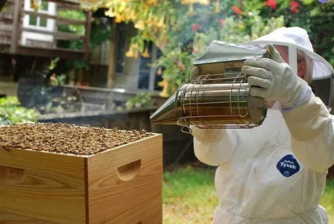 Man with Bee Hive