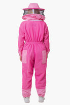 3 Layer Mesh Pink Beekeeping Suit With Fencing Veil & Gloves - Premium Adult Suits