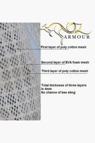 3 Layer Mesh Ventilated Beekeeping Jacket With Fencing Veil & Round Hat Veil - Premium Jackets