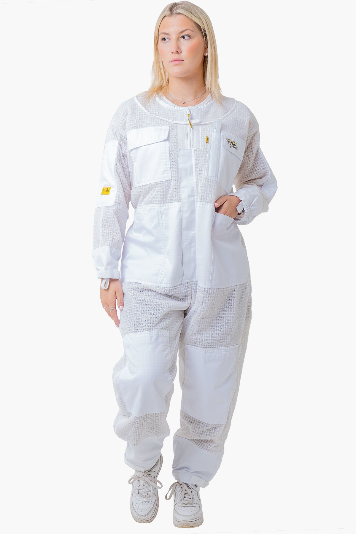 3 Layer Super Cool Mesh Beekeeping Suit With Fencing Veil & Round Brim Hat - Premium Adult Suits