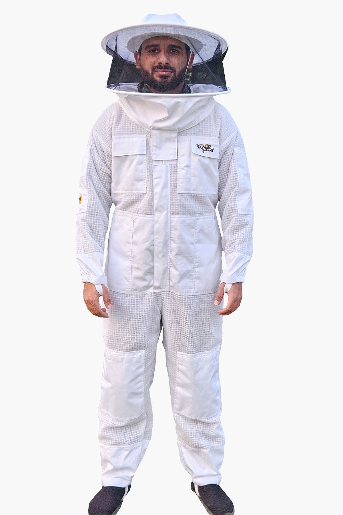 3 Layer Super Cool Mesh Beekeeping Suit With Fencing Veil & Round Brim Hat - Premium Adult Suits