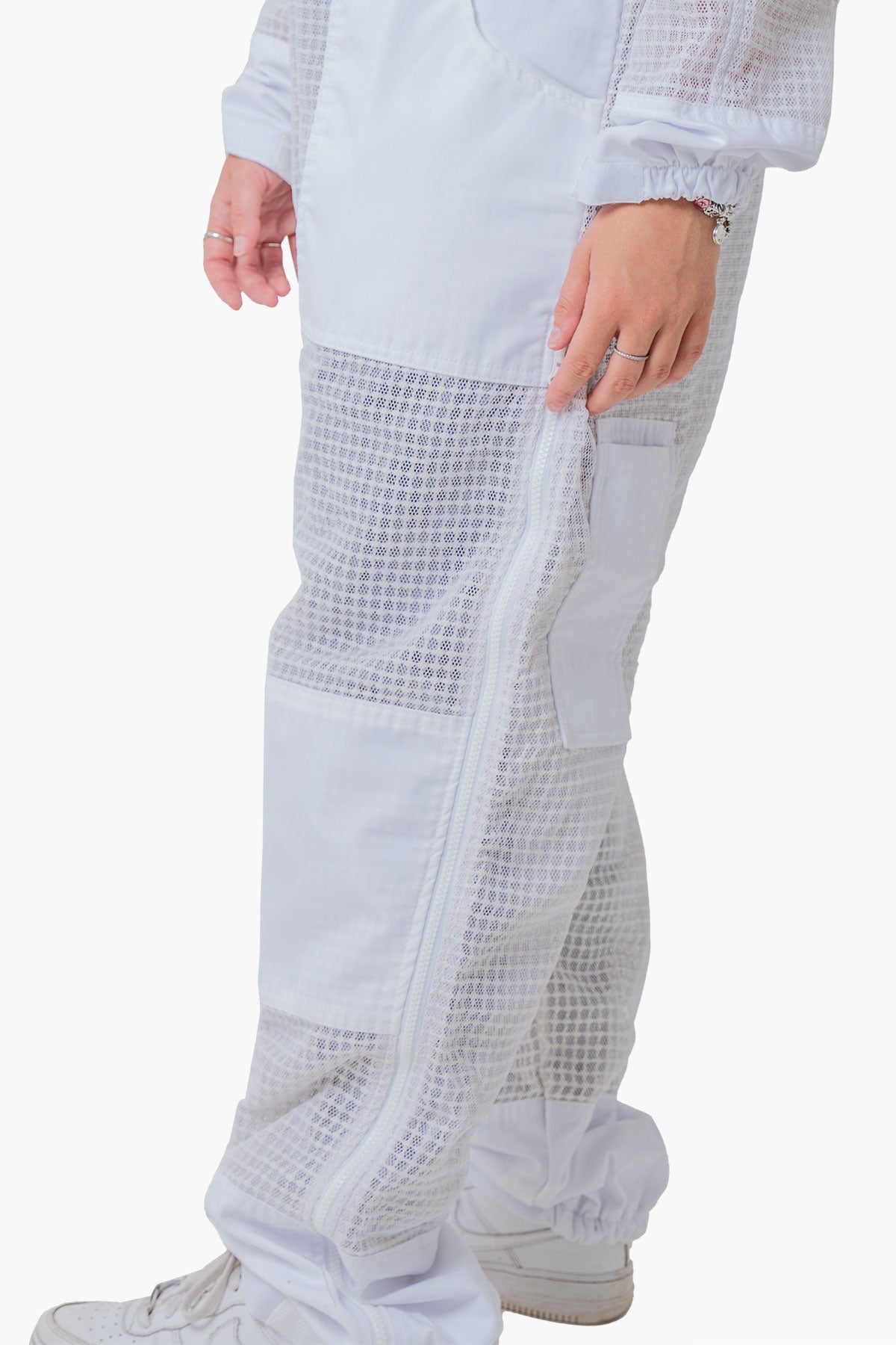 3 Layer Super Cool Mesh Beekeeping Suit With Fencing Veil & Round Brim Hat - Premium Adult Suits
