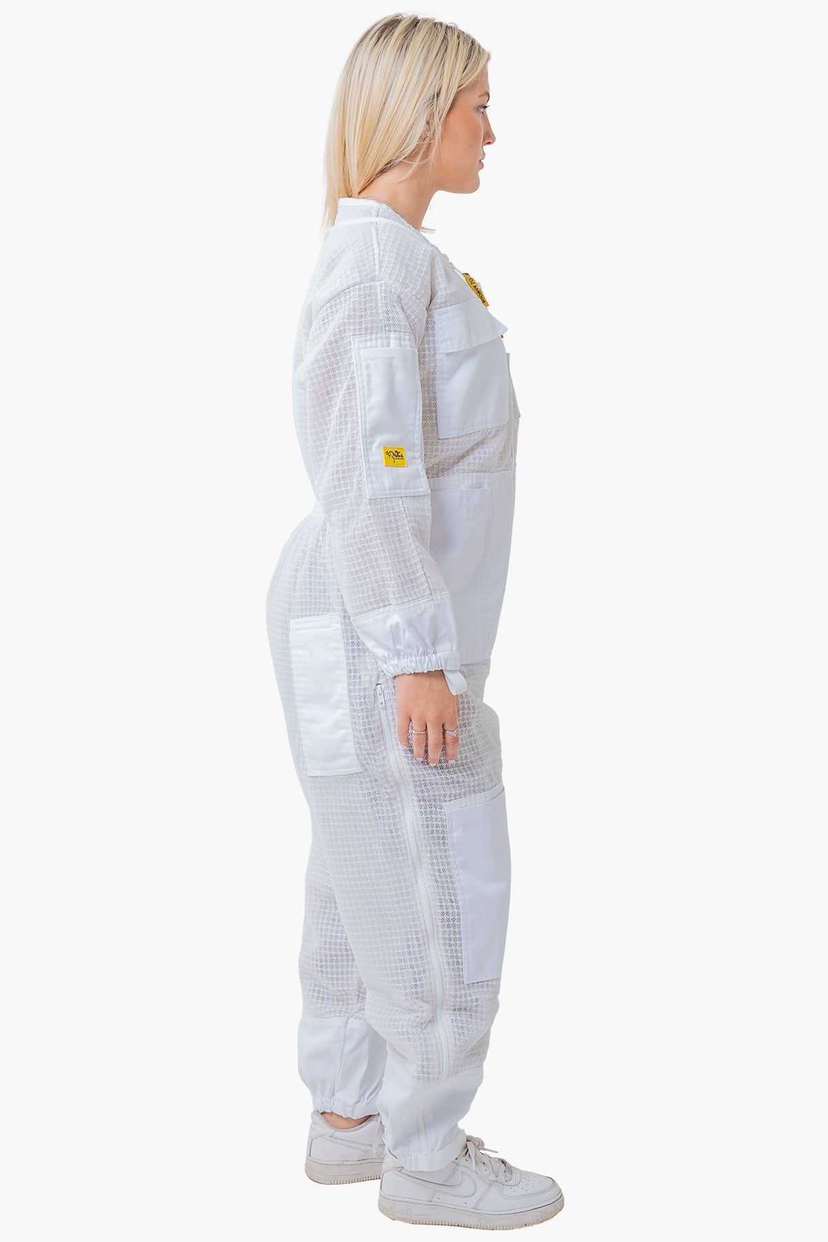 3 Layer Super Cool Mesh Beekeeping Suit With Fencing Veil & Round Brim Hat - Premium Adult Suits
