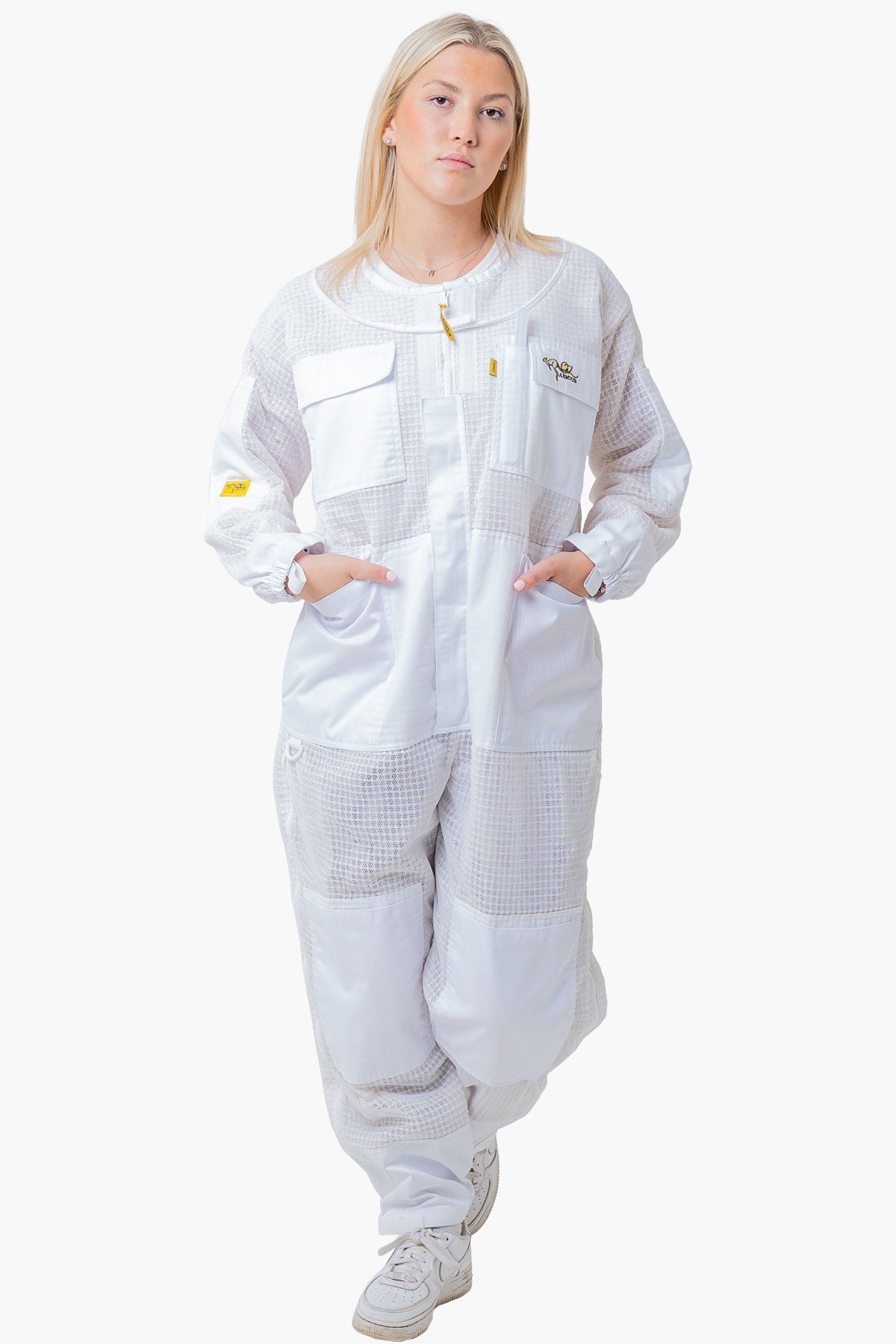 3 Layer Super Cool Mesh Beekeeping Suit With Fencing Veil & Round Brim Hat - Premium Adult Suits