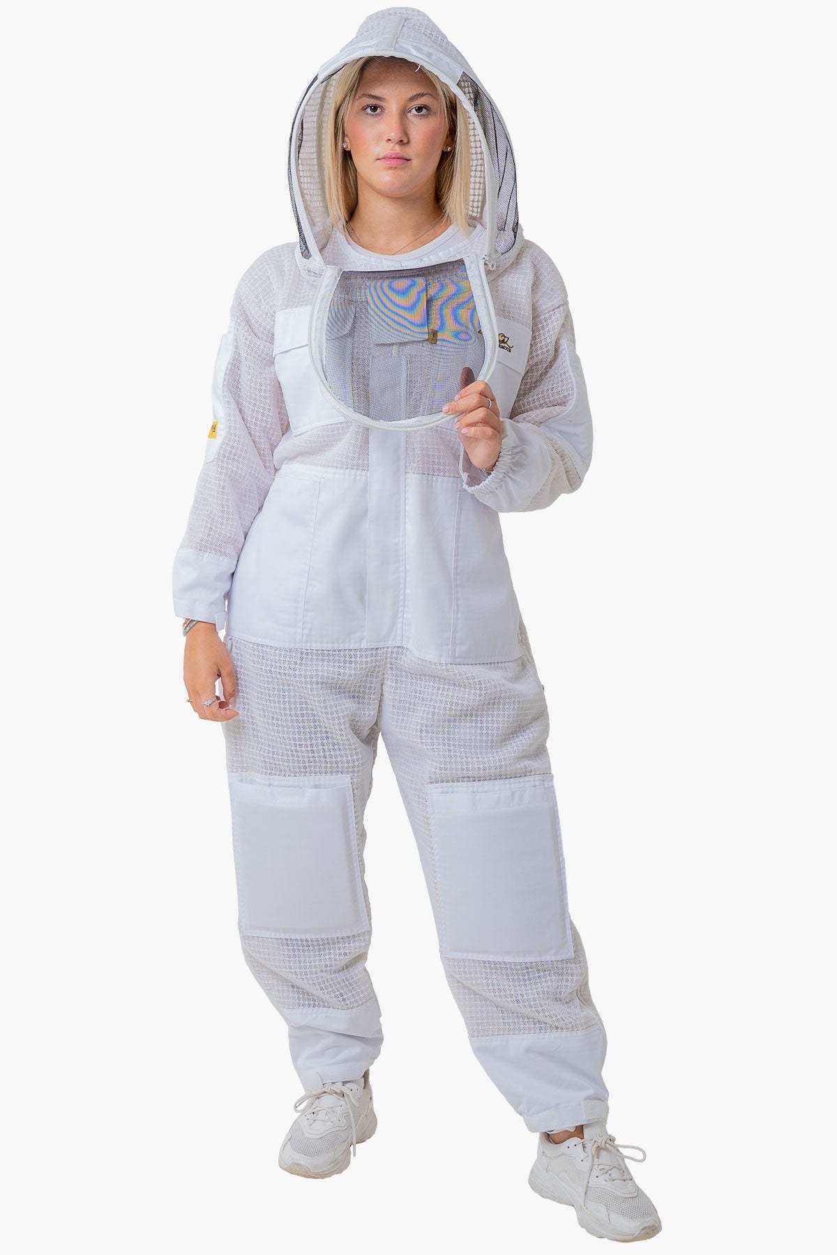 3 Layer Super Cool Mesh Beekeeping Suit With Fencing Veil & Round Brim Hat - Premium Adult Suits
