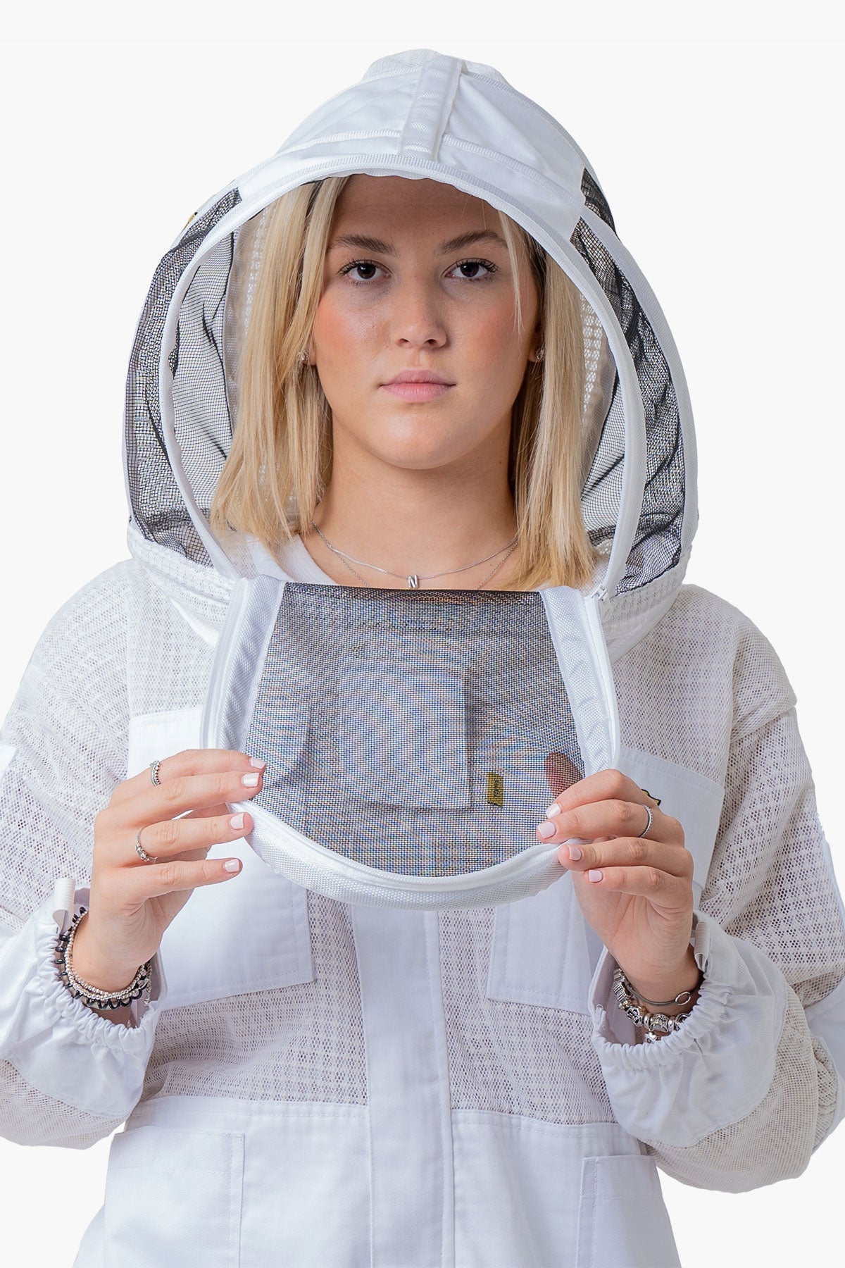 3 Layer Super Cool Mesh Beekeeping Suit With Fencing Veil & Round Brim Hat - Premium Adult Suits
